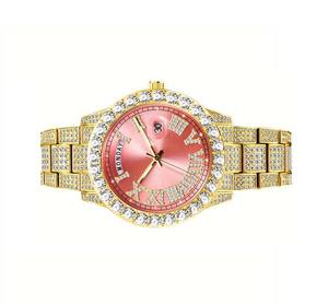 นาฬิกาข้อมือผู้ชาย หน้าปัดทรงเหลี่ยม สายสแตนเลส ประดับเพชรโมอิสซาไนต์ - เครื่องประดับแฟชั่นสไตล์ฮิปฮอปสำหรับงานปาร์ตี้ - Product Image 3