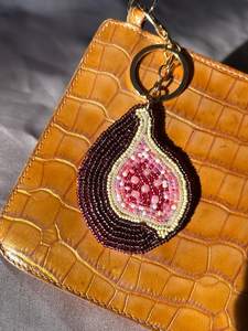 พวงกุญแจปักลายลูกปัดกระเป๋ารูปมะเดื่อลูกปัด - Product Image 4