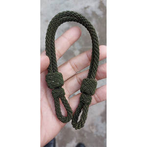 Cordón de silbato de seda de poliéster 100%, cordón de uniforme ceremonial personalizado con diseño en blanco, cordón de hombro uniforme OEM - Product Image 2