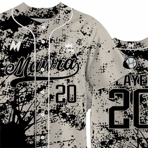 Nueva Camiseta de Béisbol Personalizable al por Mayor con Impresión por Transferencia de Calor OEM para Hombre, Talla Grande, de Alta Calidad, Transpirable y que Absorbe la Humedad - Product Image 6