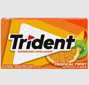 High Quality Tridentt Tropical Twist <b>Gum</b> Fruity Chewing <b>Gum</b> With Long Lasting Flavor Perfect For Retail And Wholesale - Product Image 2