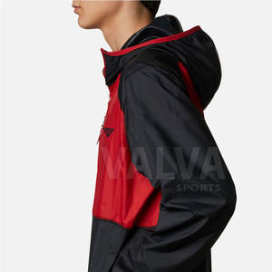 Chaqueta cortavientos de poliéster con estampado de logotipo personalizado para hombre, ropa de calle de moda, cuello levantado, prendas de vestir largas para temporada de invierno, nueva condición - Product Image 4