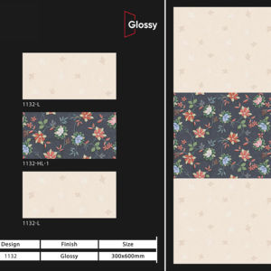 Azulejos de cerámica para pared de 300x600 mm, diseño confortable, para baño y cocina, acabado brillante, mate, con efecto de azúcar tallado, diseño de pared interior de lujo. - Product Image 1