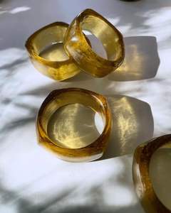 Luxury Latest Resin & Wood Napkin Ring Hot Sale Product Home Hotel Table <b>Top</b> Resin Napkin Ring Cloth Best Color Round Ring - Product Image 6