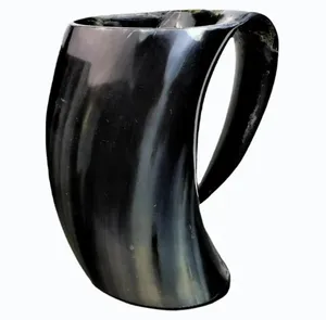 Taza Premium Ecológica de Cuerno Vikingo y de Búfalo Hecha a Mano para Bebidas - Product Image 3