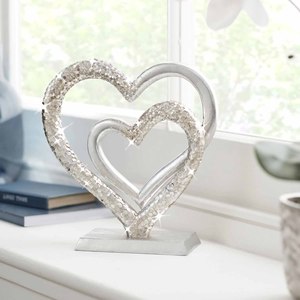 2025 Meilleure vente en aluminium en forme de coeur Sculpture de table Décor de bureau - Product Image 1