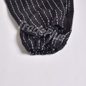 Pantalon de neige noir tendance avec motif de bande réfléchissante verticale, taille élastique, doublure chaude, ventilation et coupe ample supplémentaire - Product Image 6