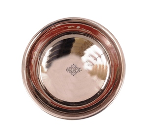 Indianartvilla ชามไอศกรีมทำจากทองแดงบริสุทธิ์พร้อมขาตั้งทองเหลืองขนาด140มล. สำหรับใช้ในร้านอาหารในบ้าน - Product Image 3