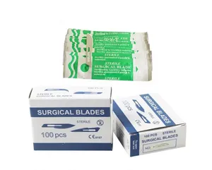 Lames de scalpel manuelles professionnelles en acier inoxydable Classe I # Lot de 60, 50 unités, usage chirurgical et de laboratoire, OEM, marque privée, approuvé CE ISO - Product Image 2