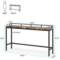 Meilleures ventes, prix de gros, table console d'angle incurvée en bois antique pour couloir