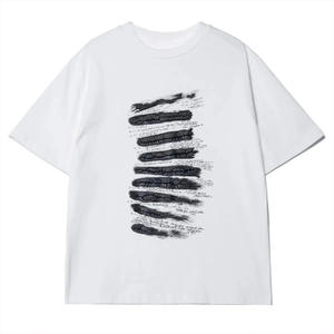 เสื้อยืดคอกลมแขนสั้นผู้ชาย พิมพ์ลายโลโก้เต็มตัว ผ้าฝ้าย 100% ระบายอากาศ ไม่เป็นขุย สไตล์ไฮสตรีท ปี 2025 ผลิตในปากีสถาน - Product Image 1