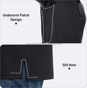 Camiseta de manga larga de secado rápido para hombre, camiseta bordada antiarrugas transpirable, sólida para Golf informal XL - Product Image 6