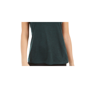 T-shirt da donna Ideology Performance in maglia leggera, verde melange, traspirante, con fiocco, taglia L, XS, ad asciugatura rapida - Product Image 3
