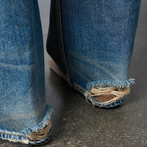 กางเกงยีนส์ทรงหลวมสไตล์ฮิปฮอปทรงตรงสำหรับผู้ชาย, กางเกงทรงหลวมทำจากผ้าฝ้าย100% สำหรับฤดูหนาว - Product Image 5