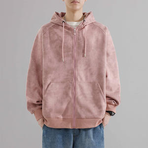 เสื้อสเวตเตอร์มีฮู้ดสำหรับผู้ชายเสื้อกีฬาคาร์ดิแกนลำลองผ้านิ่มลายปักโลโก้งานตามสั่งฤดูใบไม้ร่วง - Product Image 3