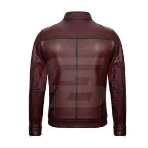 แจ็กเก็ตหนังสำหรับผู้ชายใส่ด้านนอกแจ็กเก็ตแฟชั่นหนังผลิตตามสั่ง - Product Image 2