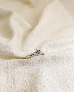 6mm rond coupe blanc CZ Solitaire bague 925 argent fiançailles alliance femmes proposition anniversaire bijoux - Product Image 2