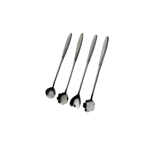 ช้อนชาสแตนเลส6ชิ้นช้อนตักกาแฟสีทองรูปทรงคุกกี้ชุดช้อนและส้อมดีไซน์เนอร์ - Product Image 6