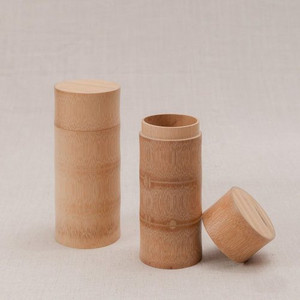 Tea Packaging <b>Tube</b> Boxes <b>Natural</b> Eco Friendly Biodegradable Bamboo Box <b>Tubes</b> With Lid Custom logo Engraving Accept - Product Image 2
