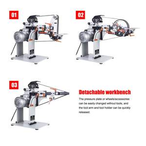 Lijadora de Banda de Velocidad Variable de 2HP, de Alta Resistencia, 71-83 x 2 Pulgadas, Máquina Afiladora de Cuchillas, 3 Funciones de Pulido, Convertidor de Frecuencia Multifunción - Product Image 4