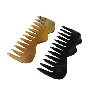 Peigne à cheveux en corne de buffle fait à la main, finition lisse, exporté d'Inde, prix le plus bas, fabricant fournisseur - Product Image 3