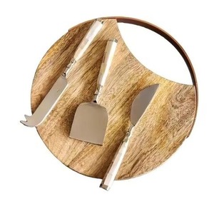 Dernier épandeur de fromage en acier inoxydable Épandeur de fromage Vaisselle Ustensiles de cuisine en cuivre Couteaux à fromage Ensemble avec poignées en résine - Product Image 5