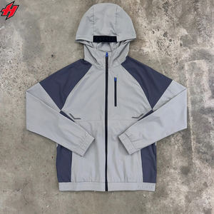 Chándal cortavientos en blanco con diseño de logotipo personalizado OEM del fabricante al por mayor, chándales de nailon, conjuntos de chaqueta y pantalones de dos piezas - Product Image 5