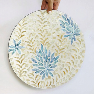 Napperon élégant en nacre Hot Seller Seashell Set de table en rotin OEM pour décoration de table de mariage du Vietnam - Product Image 6