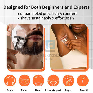 Rasoirs de sécurité professionnels en acier inoxydable de haute qualité - Réutilisables, durables, taille personnalisée pour l'épilation du visage et du corps, prix bas - Product Image 5