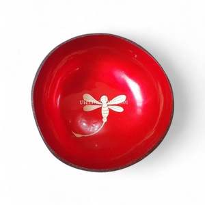 Cuencos de Coco Lacados Ecológicos, Cuenco Natural de Cáscara de Coco con Acabado Lacado e Incrustaciones de Nácar, Venta al por Mayor de Vietnam - Product Image 5