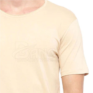 เสื้อยืดผู้ชายคอกลมผ้าฝ้ายถักสีล้วน/เส้นใยไม้ไผ่ - Product Image 5