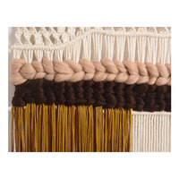 Grand macramé coloré personnalisé Tenture murale moderne faite à la main en fibre Art Decor pour la maison mariage anniversaire anniversaire géométrique