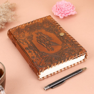 Journal en cuir personnalisé, carnet fait main sur mesure, agenda en cuir gaufré cheval, cadeau équestre pour lui et elle - Product Image 3