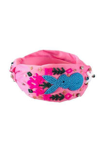 Stylish Knot-style Headband Silhouette Lightweight Comfortable Durable Luxury Handmade Beaded <b>Bunny</b> Motif Headband <b>Accessory</b> - Product Image 2