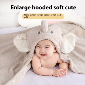 Serviettes à capuche personnalisées pour enfants en viscose biologique, motif animal (dinosaure, vache, ours), serviettes <span class=keywords><strong>de</strong></span> plage, serviettes d'emmaillotage pour bébé - Product Image 6