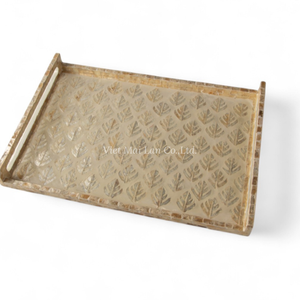Plateau de service en nacre du Vietnam, incrusté de coquillages, fait à la main, écologique, décoratif, vente en gros - Product Image 2