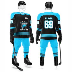 Nueva moda elegante impresión por sublimación Club Hockey sobre hielo Jerseys y pantalones cortos tamaño personalizado serigrafía EQUIPO DE Hockey sobre hielo Jerseys - Product Image 1