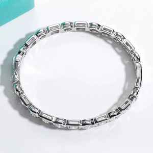 Moissanite Diamond Tennis Bracelet 925 Sterling Sliver Round Cut Moissanite Classic Bracelet para mujeres y hombres Jewelry - Product Image 3