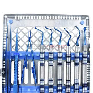 Premium Basic Micro Oral Surgery Kit Titanium Blue Juego de cirugía periodontal con instrumentos de llenado compuesto dental - Product Image 2