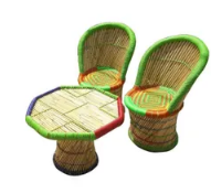 Ensemble de meubles de salle à manger et de cuisine en bambou pour camping et extérieur, chaise, ottoman, tabouret, table, écologique, durable, pour jardin, parc, villa