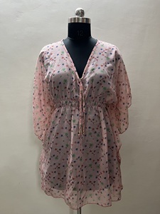 เดรสคาฟตันพิมพ์ลายวินเทจลำลองสำหรับผู้หญิงทำงานคอเสื้อคอวีสไตล์เรียบง่ายสำหรับปาร์ตี้วันหยุดฤดูร้อนชายหาด - Product Image 4