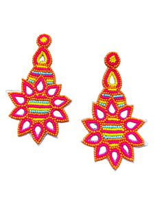 Boucles d'oreilles en perles et brodées à la main, dernier design du Mardi gras, au meilleur prix, fournisseur de bijoux d'Inde pour femmes et filles - Product Image 6