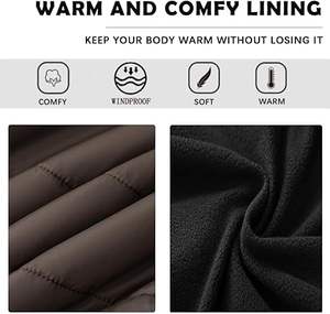 Venta Directa de Fábrica, Chaleco Acolchado con Cierre y Cuello en V, Personalizable, Transpirable, de Alta Calidad, para Hombre, Invierno, Casual - Product Image 3