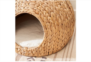 เตียงสัตว์เลี้ยงทำจากผักตบชวาเป็นมิตรกับสิ่งแวดล้อมสไตล์เวียดนามสำหรับพื้นที่กลางแจ้งของตกแต่งบ้านที่สวยงามสำหรับสัตว์เลี้ยง - Product Image 3