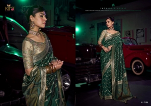 Sari en soie pure de qualité supérieure à 100%, mode féminine, mode de mariage, tenue de soirée, sari en soie Banarasi, vêtements indiens - Product Image 2