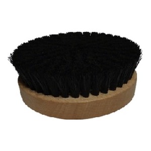 Natürliche Rosshaar-Peelingbürste gegen Cellulite, schwarze runde Holz-Trockenbürste für den Körper, OEM Private Label - Product Image 1