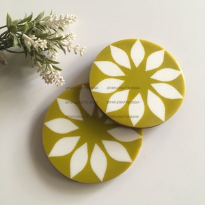 Square <b>Wood</b> With Resin Coaster Cork Art Nordic Absorbent <b>for</b> Drink Custom Sublimation Coasters Set Holder <b>Blank</b> - Product Image 3