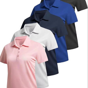 Fabricant de polo de golf à manches courtes en polyester 100% pour hommes, tissu tricoté en jersey respirant avec logo à motif imprimé - Product Image 1