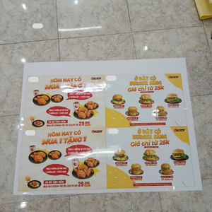 Tùy chỉnh in Bảng menu Decal Fomex <span class=keywords><strong>Standee</strong></span> cho quảng cáo trong nhà hiển thị VN dịch vụ in ấn - Product Image 1