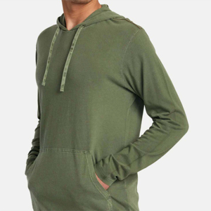 เสื้อฮู้ดแบบสวมหัวสำหรับผู้ชายโอเวอร์ไซส์ผ้าคอตตอน100% ชั้น6XL มีฮู้ดแบบเรียบสองชั้นสำหรับใส่วิ่งขนาดพลัสไซส์ - Product Image 4